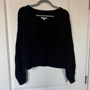 American Eagle Outfitters Black V-Neck Sweater